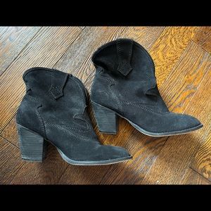 Jeffrey Campbell Black Soft Leather Ankle Boots